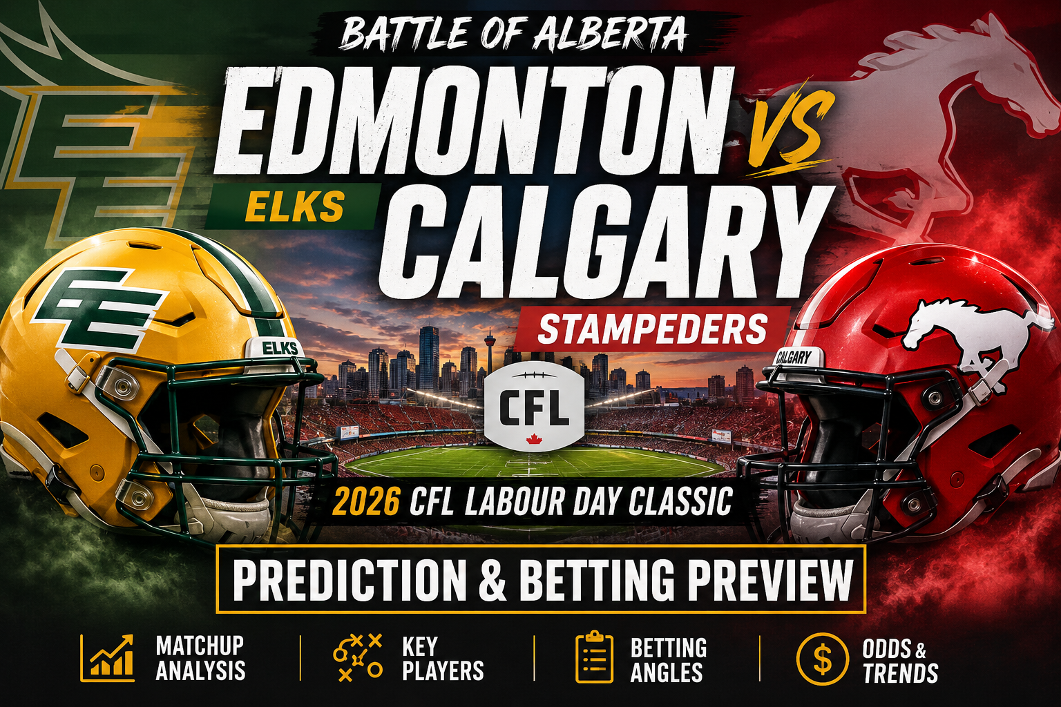 Edmonton vs Calgary prediction CFL Labour Day Classic