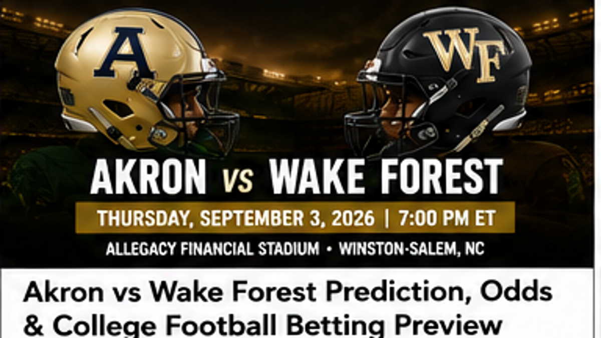 Akron vs Wake Forest prediction odds and college football betting preview September 3 2026