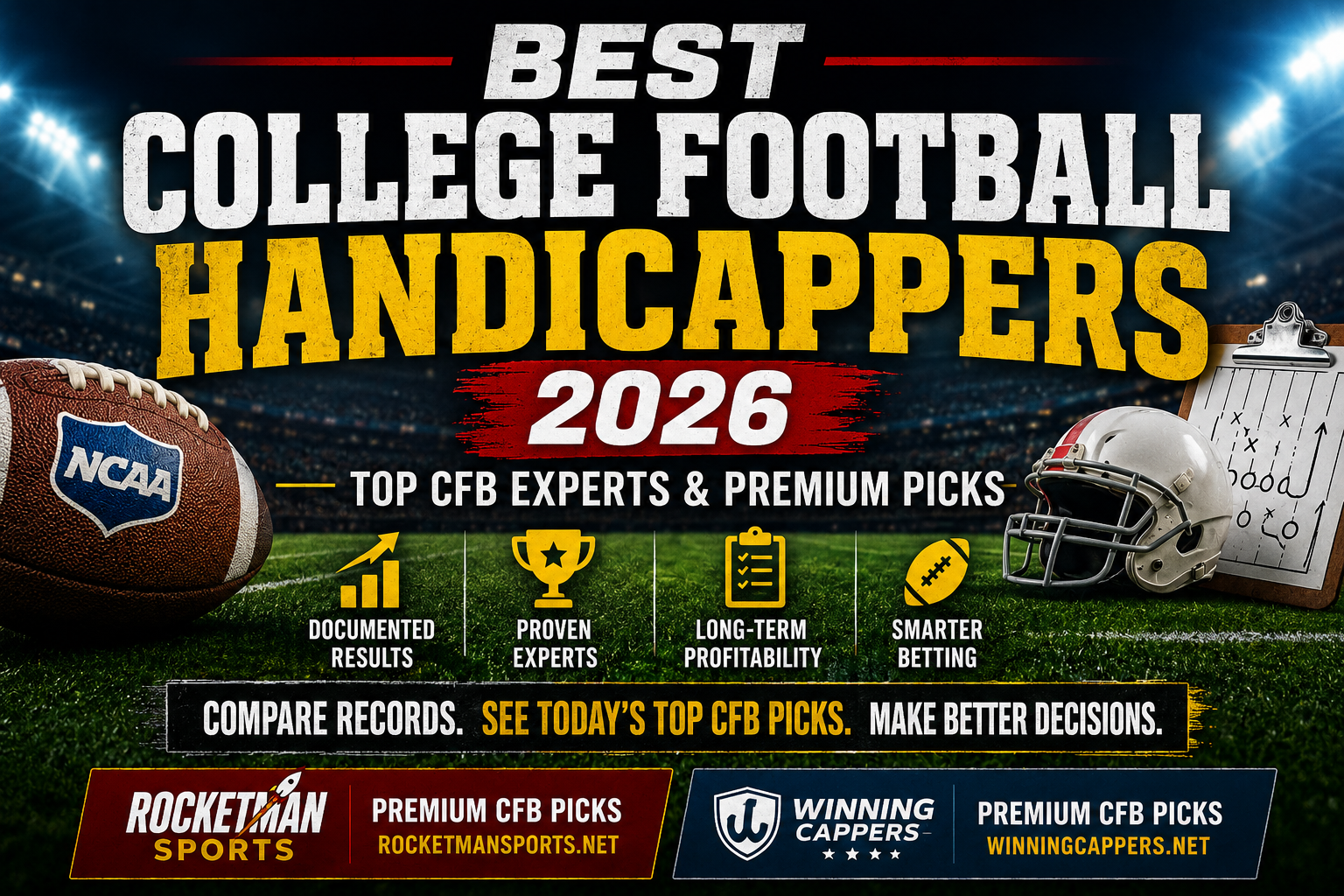Best College Football Handicappers 2026 top CFB experts and premium picks