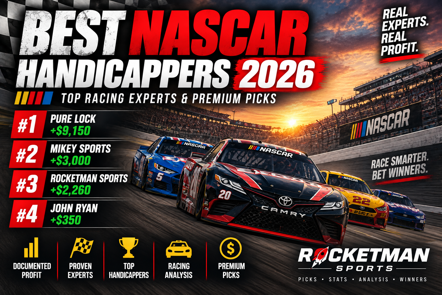 Best NASCAR handicappers 2026 top racing experts and premium NASCAR picks