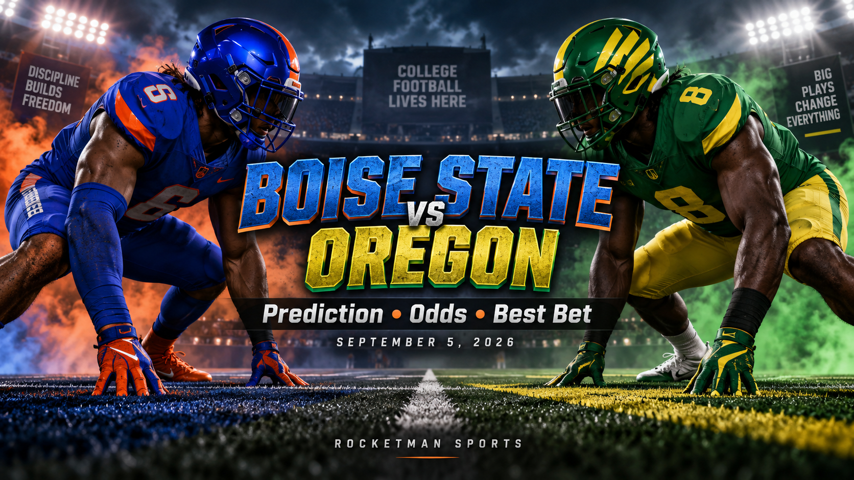Boise State vs Oregon prediction odds and best bet September 5 2026