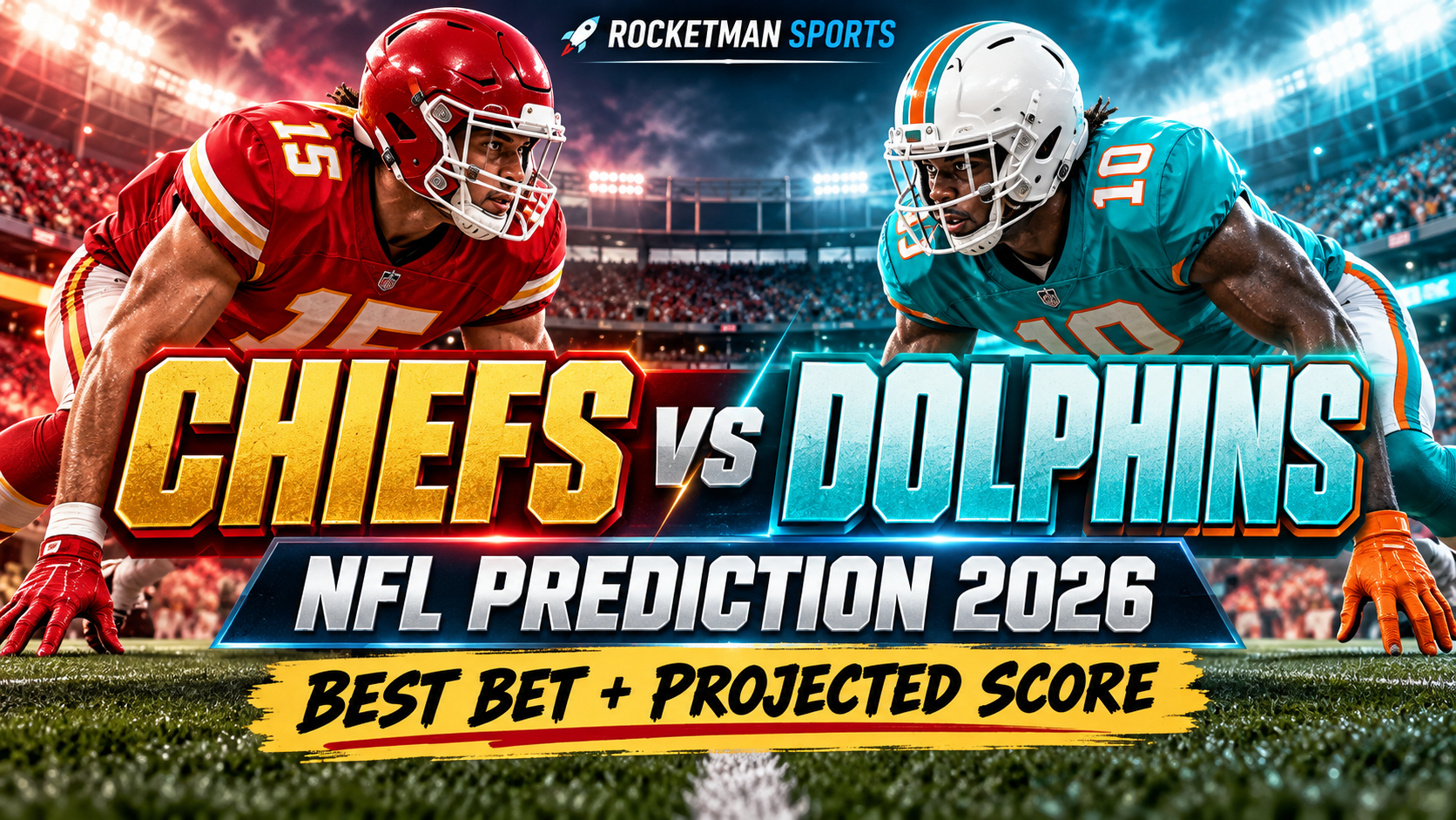 Chiefs vs Dolphins prediction 2026 with NFL best bet and projected score