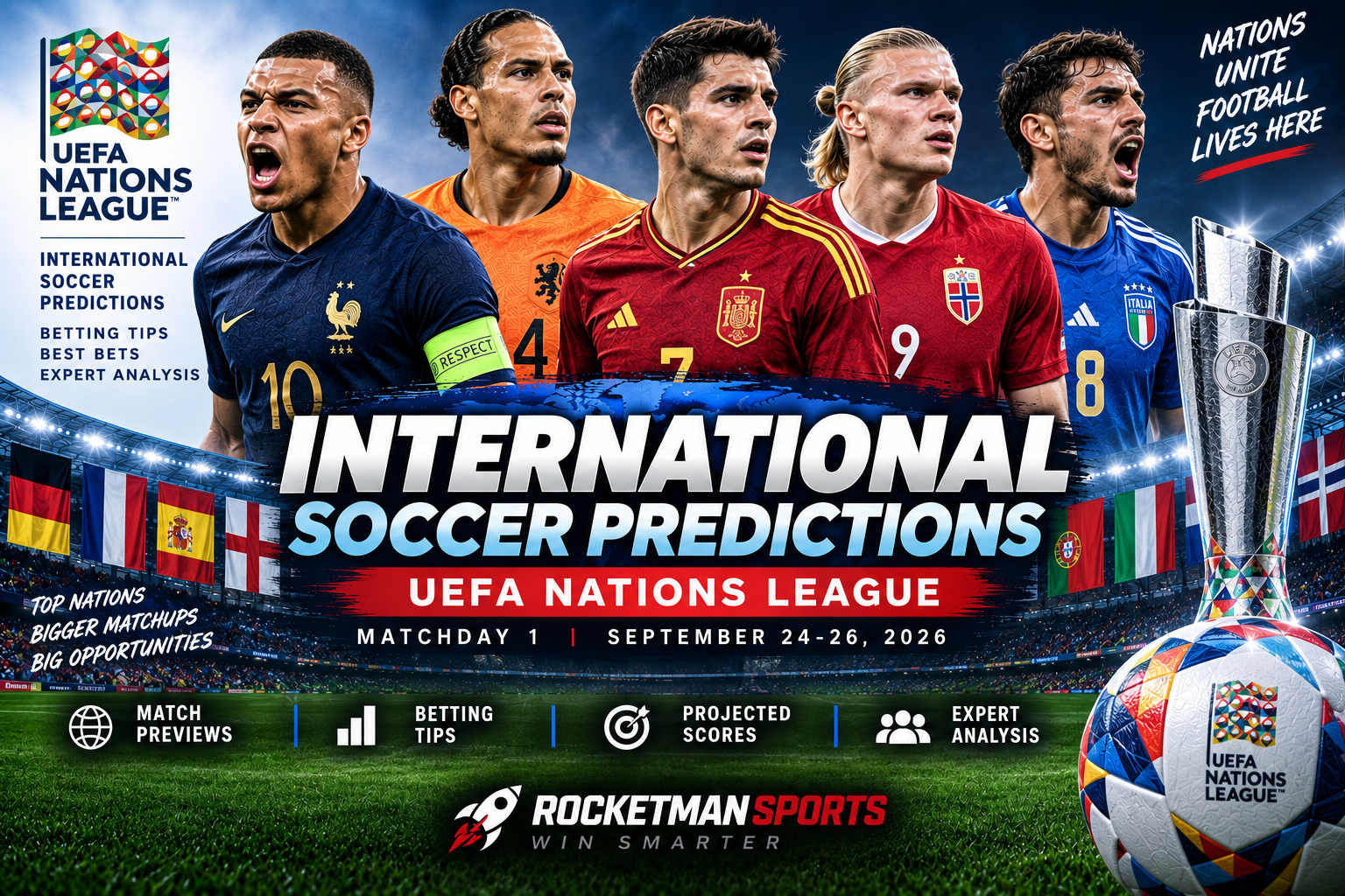 International Soccer predictions UEFA Nations League football betting tips and best bets