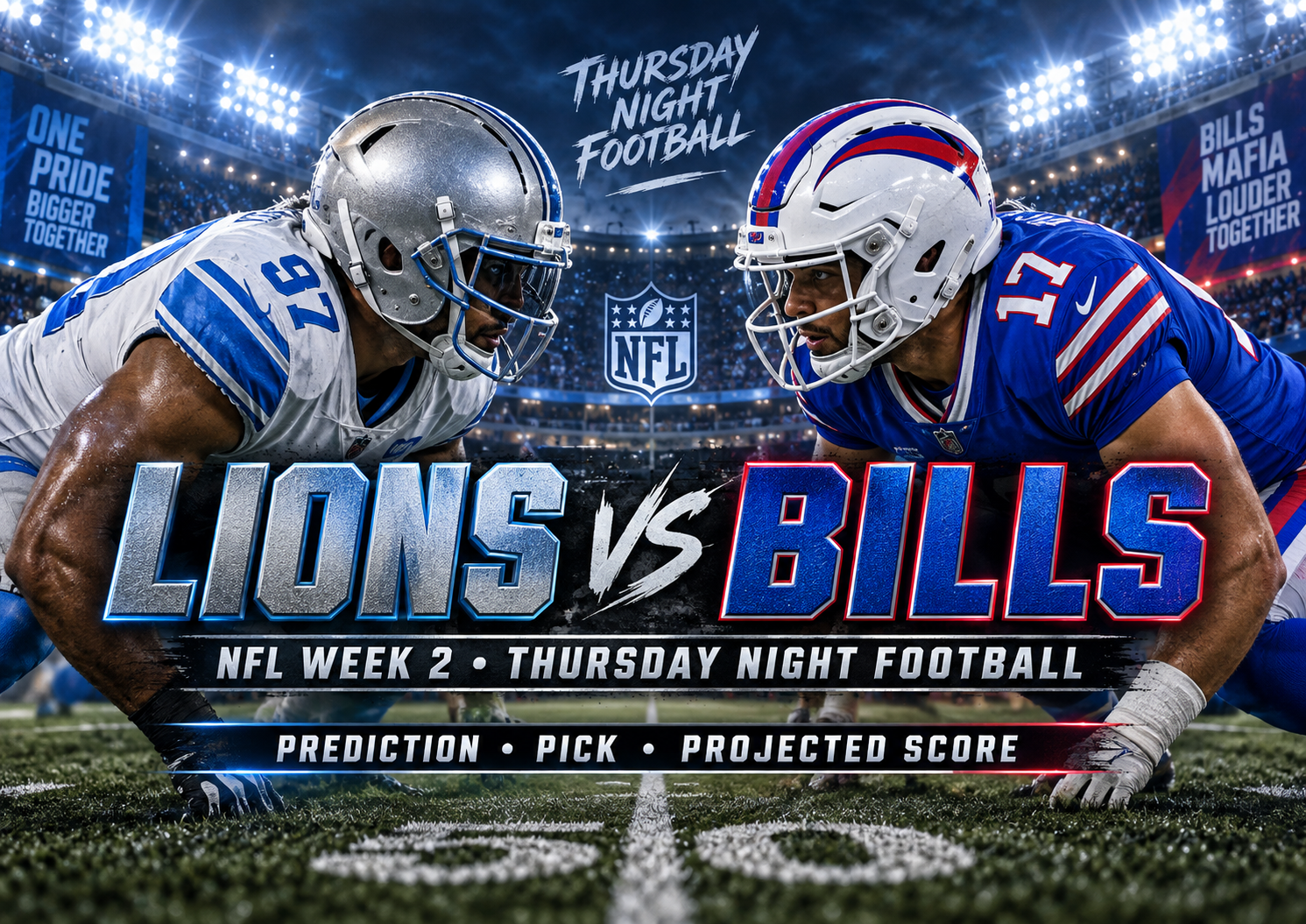 Lions vs Bills prediction NFL Week 2