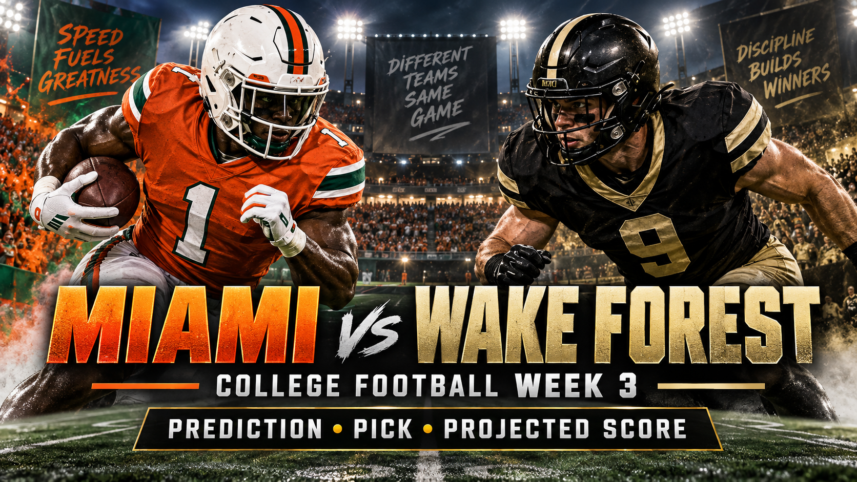 Miami vs Wake Forest prediction College Football Week 3