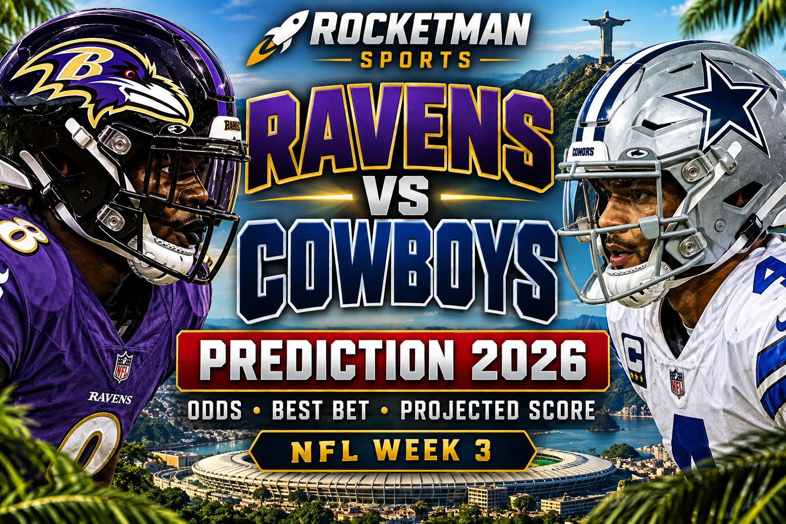 Ravens vs Cowboys prediction 2026 NFL Week 3