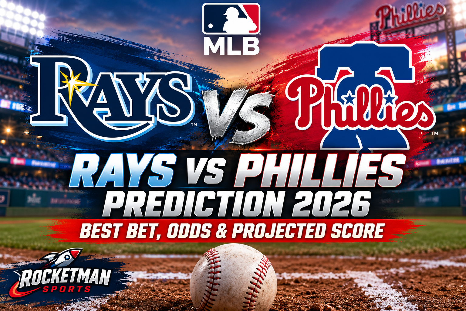 Rays vs Phillies prediction 2026 with MLB best bet odds and projected score