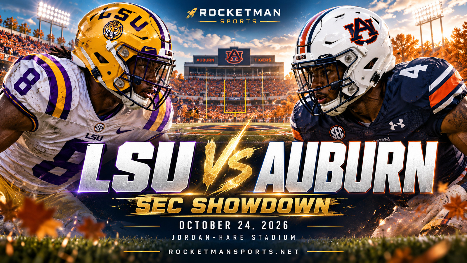 LSU vs Auburn prediction featured image for the SEC football matchup