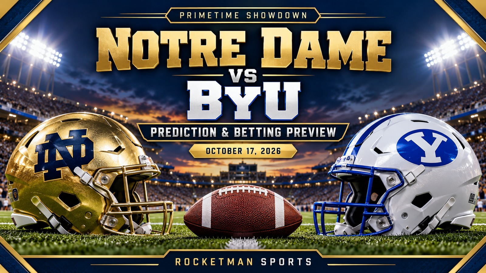 Notre Dame vs BYU prediction and college football betting preview for October 17, 2026