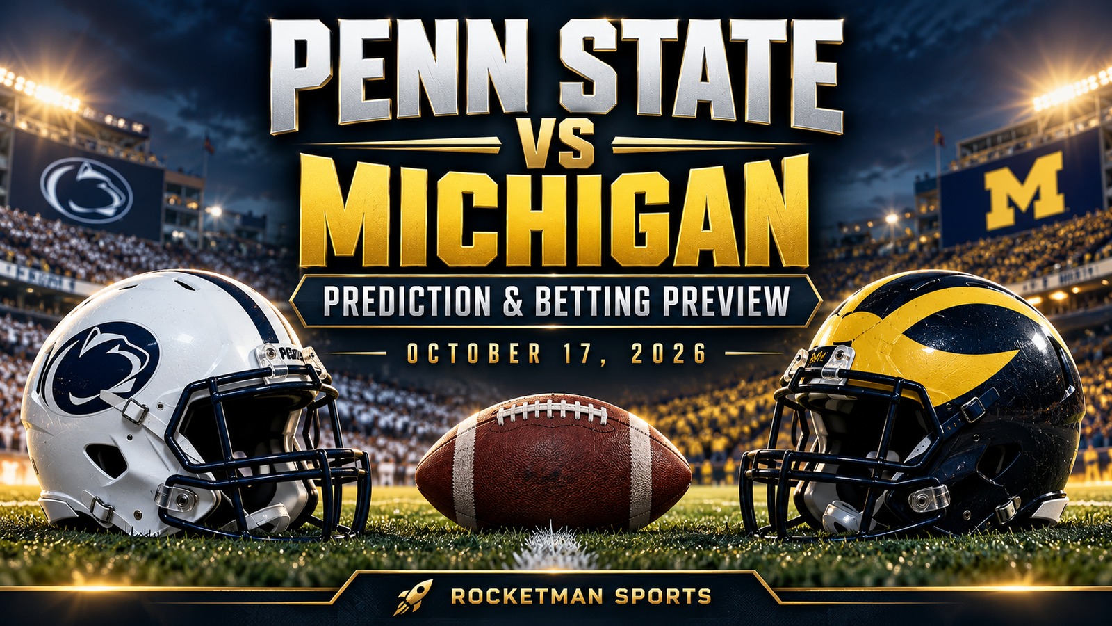 Penn State vs Michigan prediction and college football betting preview for October 17, 2026
